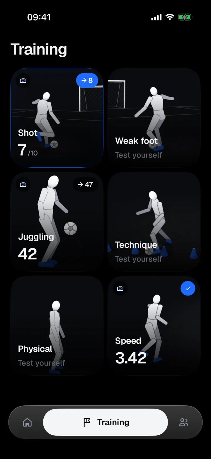 The Topcorner Training board with six qualities